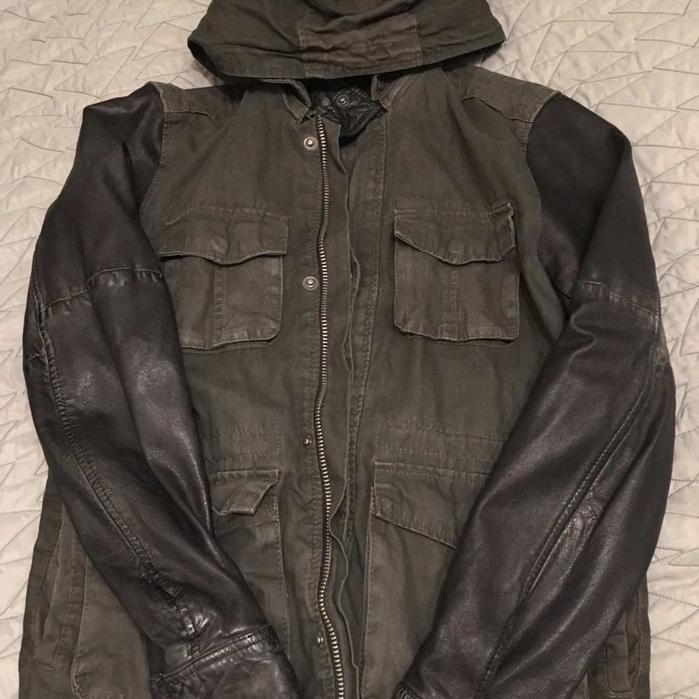Faux Leather Cotton Jacket